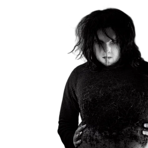 hair, jacket, goth, man transparent PNG cut-out