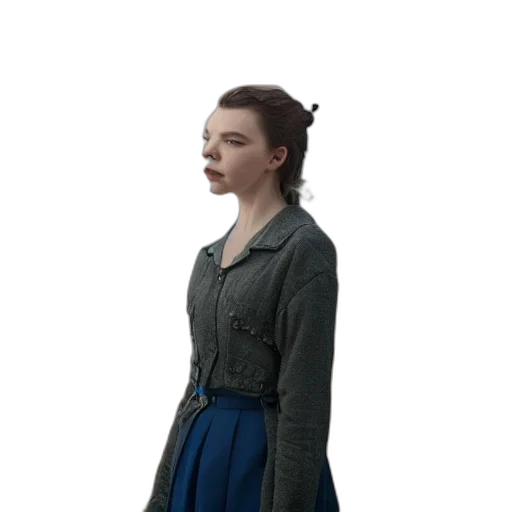 jacket, dress, staff, face transparent PNG cut-out
