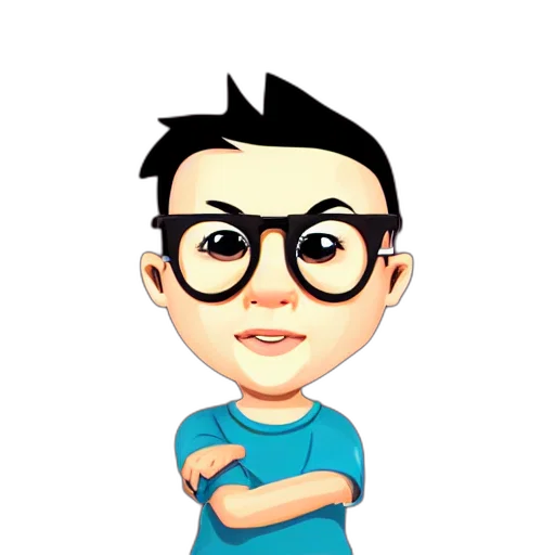 staff, face, cartoon, 3d render transparent PNG cut-out