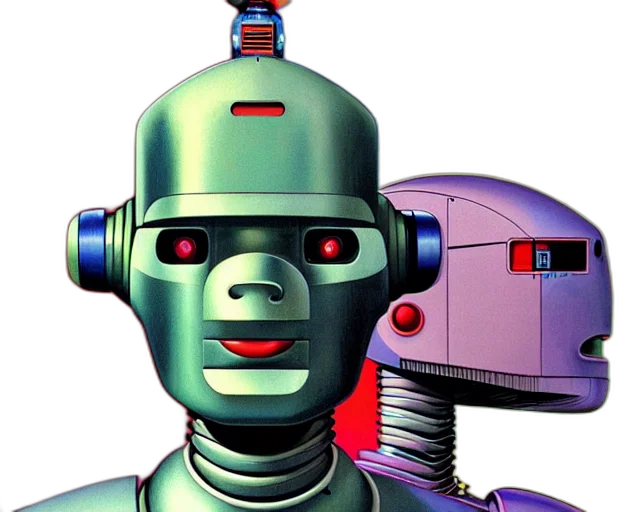 robot, vaporwave, concept art, cyberpunk transparent PNG cut-out