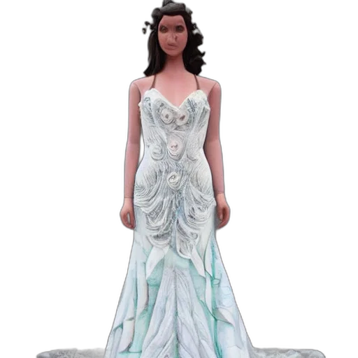 dress, concept art, fantasy art, 3d render transparent PNG cut-out