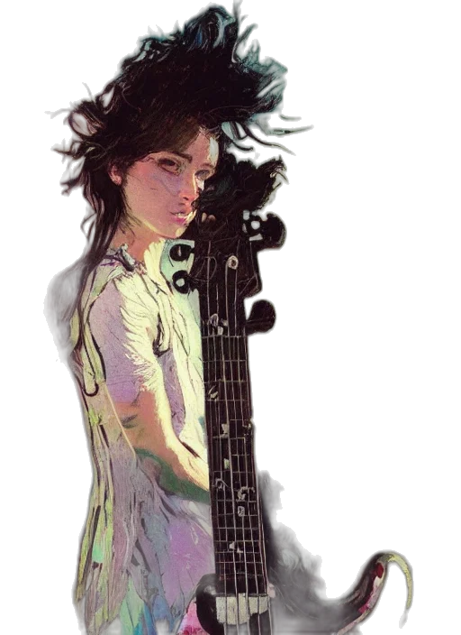 dress, concept art, watercolor, vaporwave transparent PNG cut-out