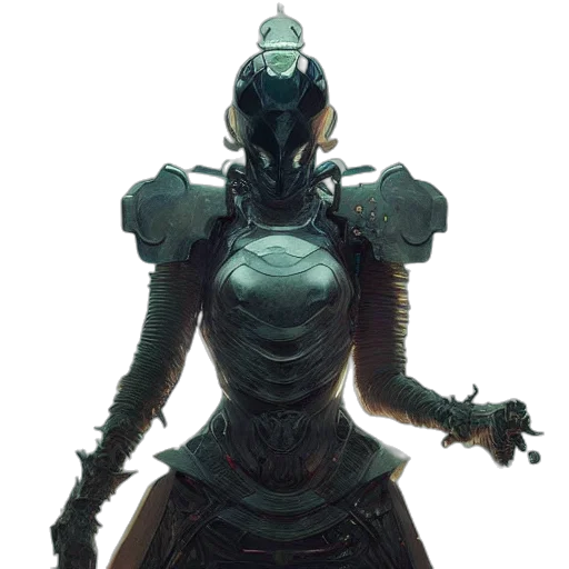 robot, mask, staff, dress transparent PNG cut-out