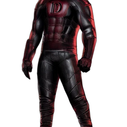 mask, jacket, 3d render, comic book art transparent PNG cut-out
