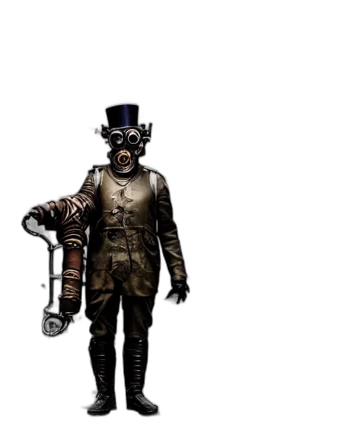 staff, mask, hat, robot transparent PNG cut-out