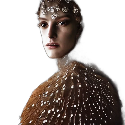 crown, dress, face, jewelry transparent PNG cut-out