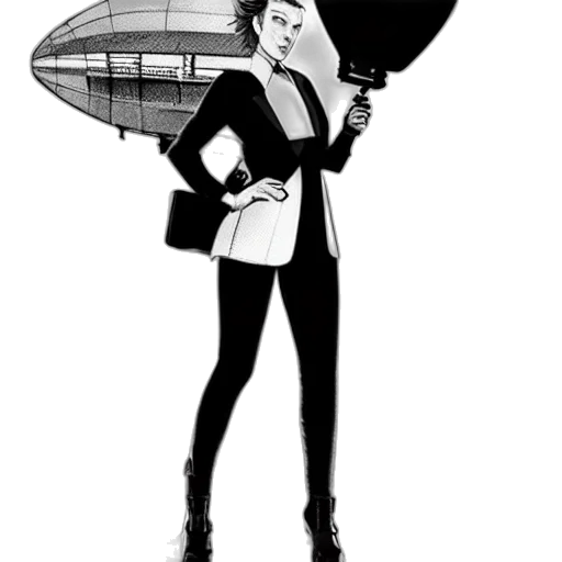 staff, umbrella, jacket, weapon transparent PNG cut-out