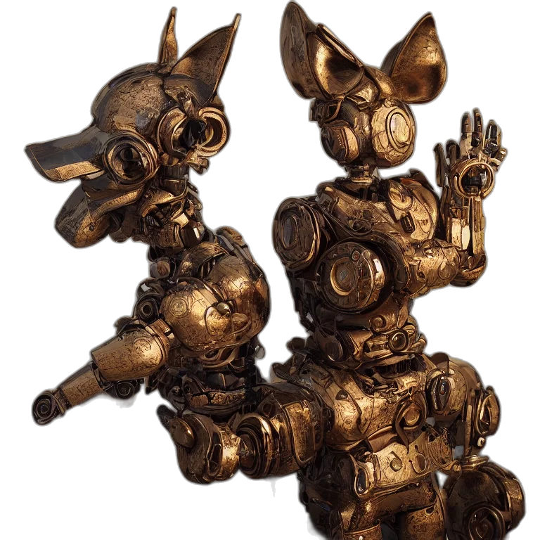 robot, jewelry, staff, mask transparent PNG cut-out
