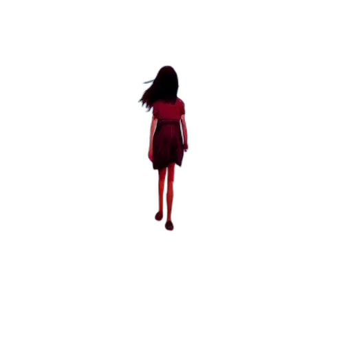dress, robot, hair, creature transparent PNG cut-out