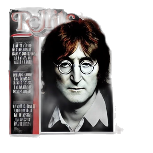 face, photorealistic, john, lennon transparent PNG cut-out