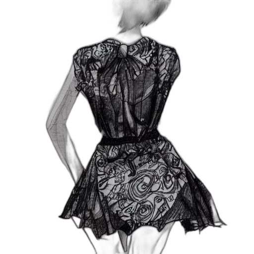 dress, photorealistic, concept art, 3d render transparent PNG cut-out