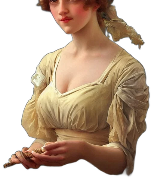 dress, jewelry, face, staff transparent PNG cut-out