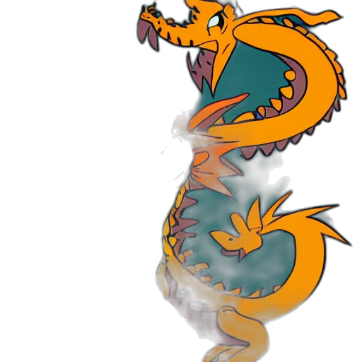 dragon, creature, staff, animal transparent PNG cut-out