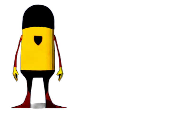robot, staff, 3d render, concept art transparent PNG cut-out