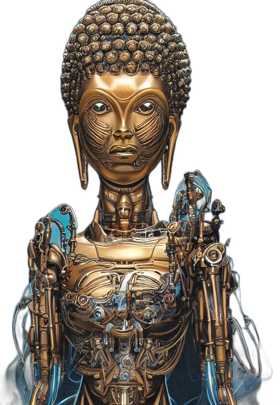 robot, jewelry, crown, face transparent PNG cut-out