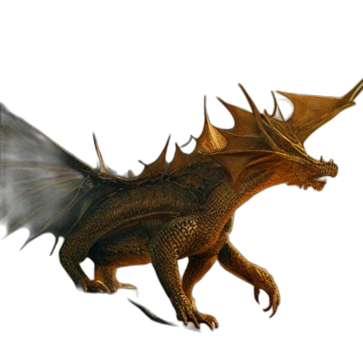 dragon, creature, animal, staff transparent PNG cut-out