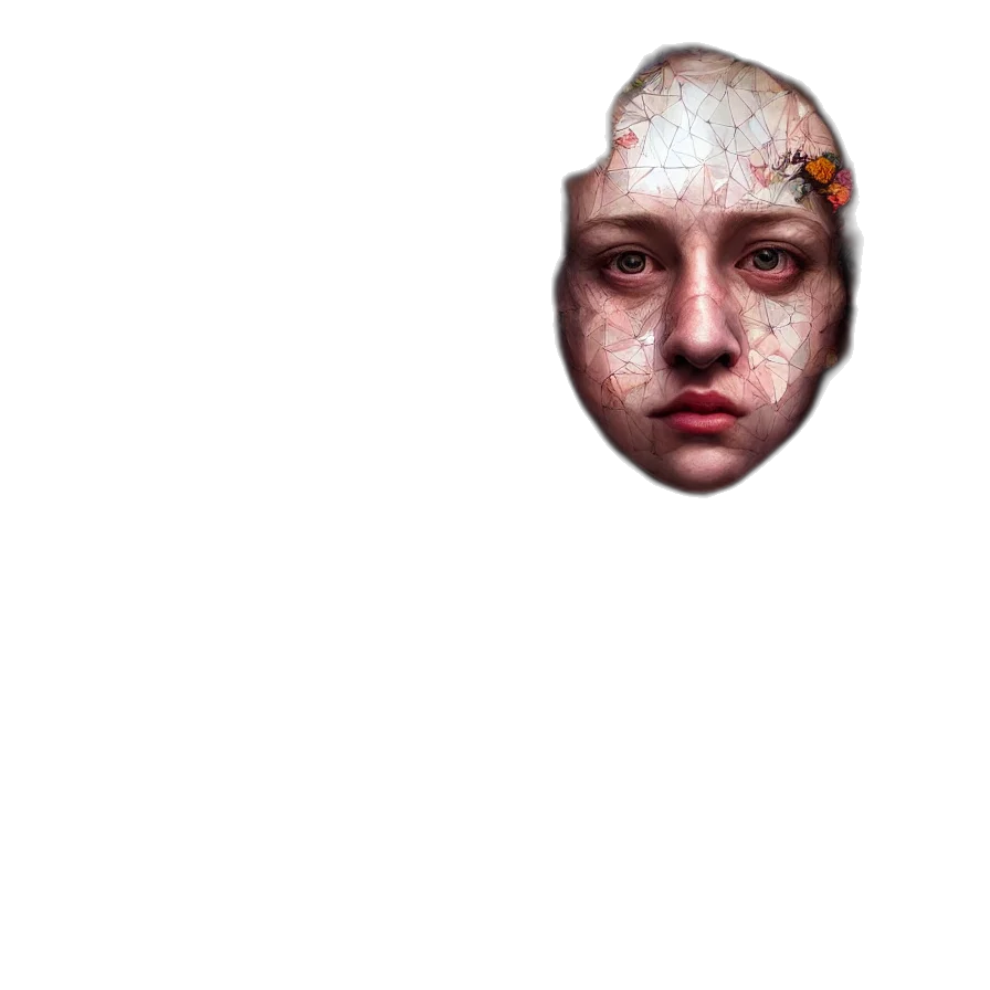 face, mask, creature, robot transparent PNG cut-out