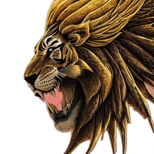 animal, crown, photorealistic, fantasy art transparent PNG cut-out