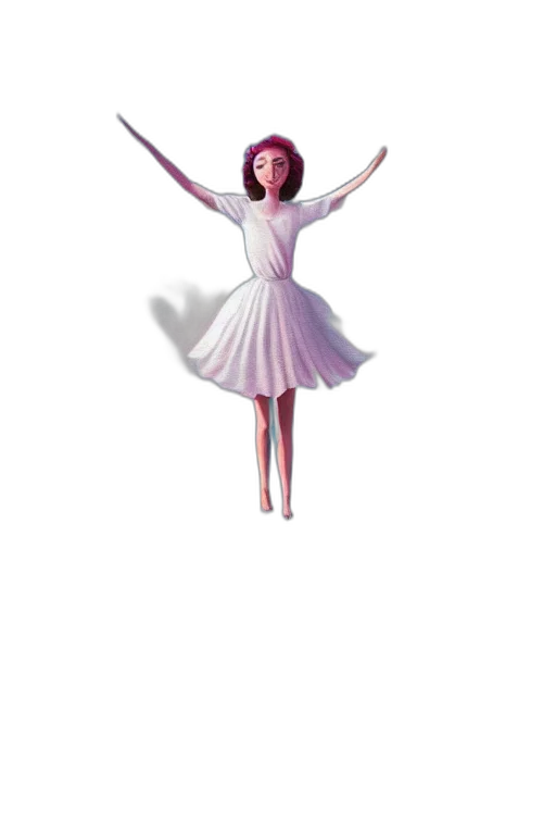 dress, staff, robot, 3d render transparent PNG cut-out