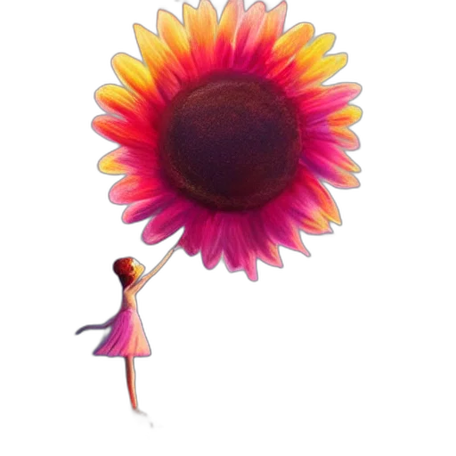 flower, umbrella, staff, dress transparent PNG cut-out