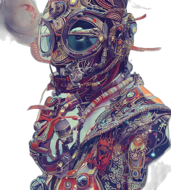 robot, mask, face, creature transparent PNG cut-out