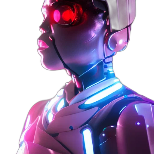 robot, face, mask, jacket transparent PNG cut-out