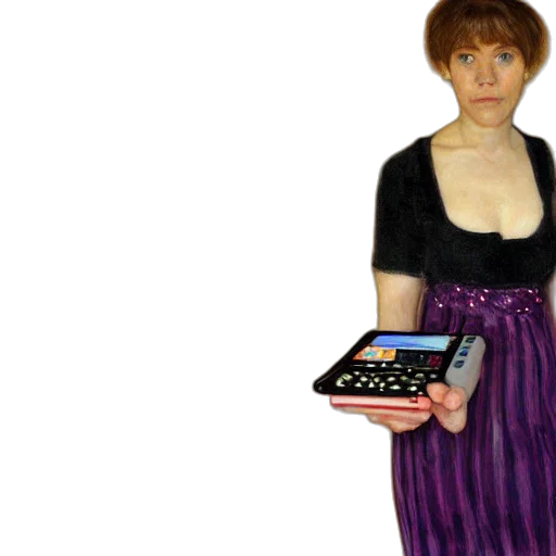 dress, staff, jewelry, 3d render transparent PNG cut-out