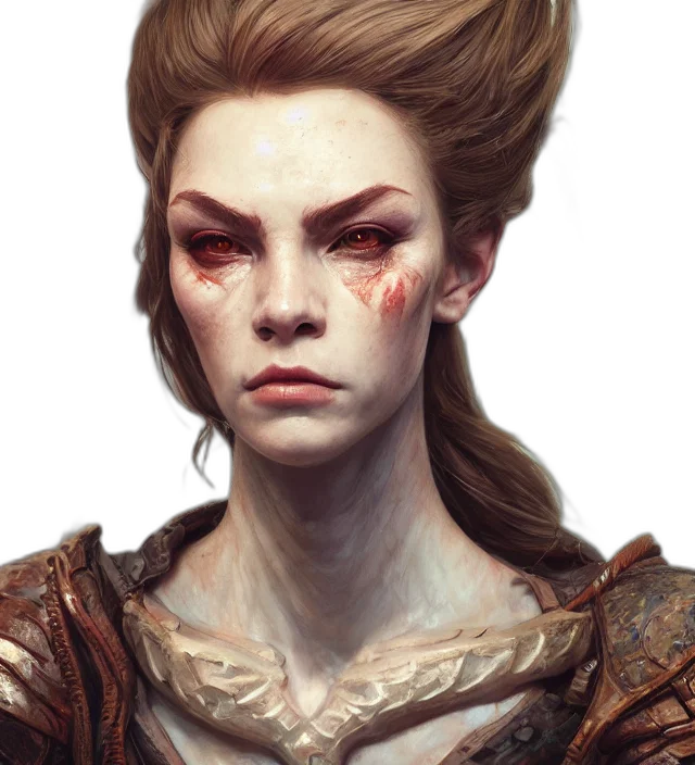 face, staff, crown, fantasy art transparent PNG cut-out