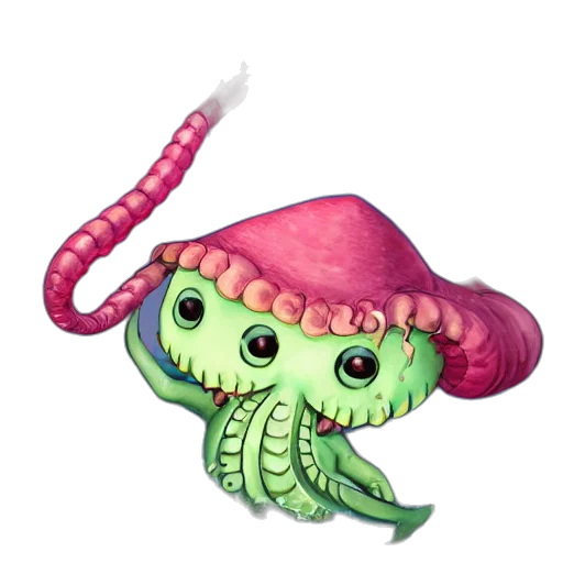 hat, creature, staff, dragon transparent PNG cut-out