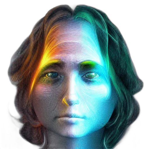 face, mask, robot, hair transparent PNG cut-out