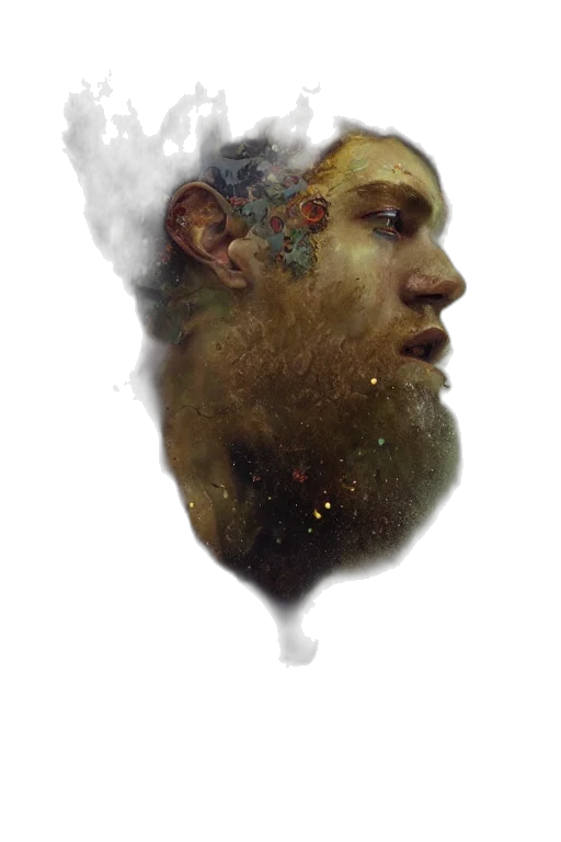 face, crown, mask, creature transparent PNG cut-out