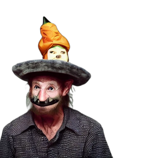 hat, mask, staff, face transparent PNG cut-out