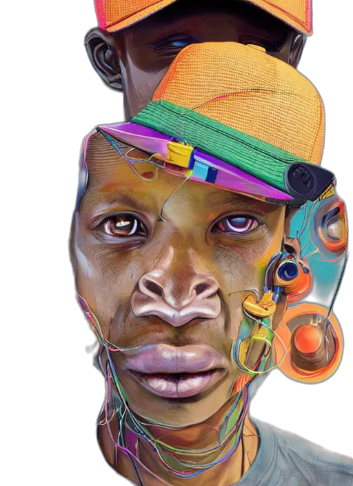 face, mask, hat, robot transparent PNG cut-out