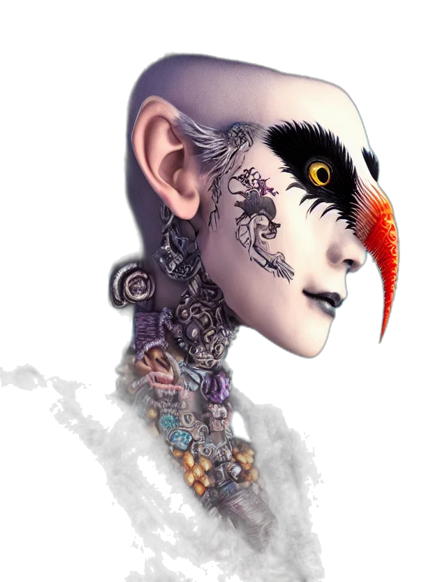 robot, face, jewelry, mask transparent PNG cut-out