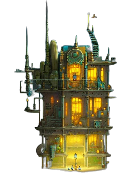 building, furniture, robot, weapon transparent PNG cut-out