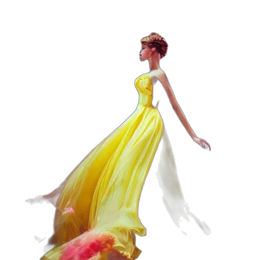 dress, concept art, 3d render, fantasy art transparent PNG cut-out