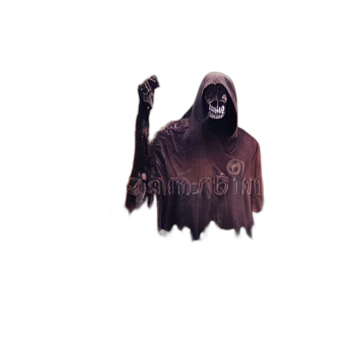 creature, staff, mask, jacket transparent PNG cut-out
