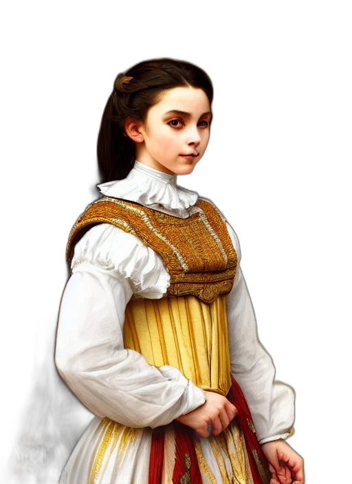 dress, jacket, face, staff transparent PNG cut-out