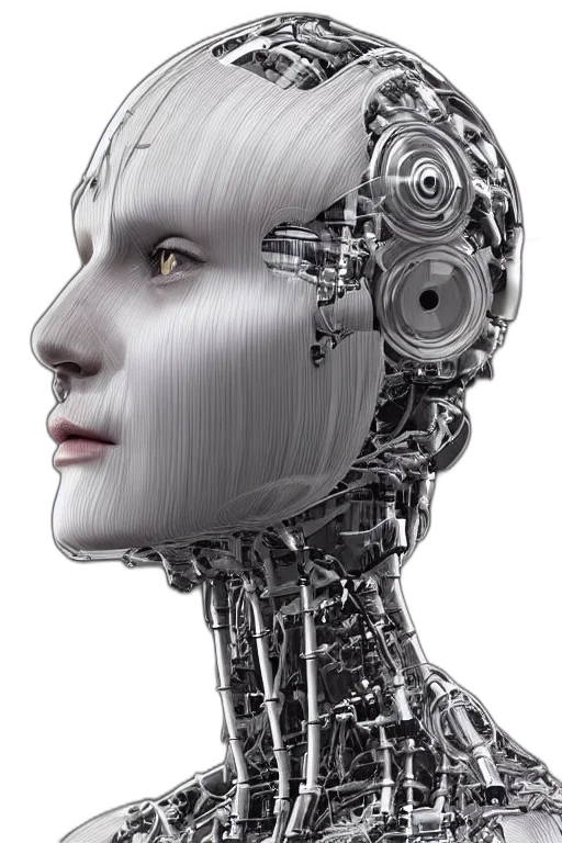 robot, face, mask, cyberpunk transparent PNG cut-out