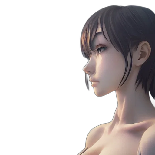 face, robot, 3d render, photorealistic transparent PNG cut-out