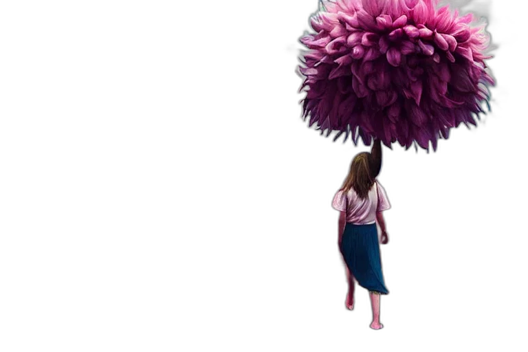 umbrella, flower, dress, tree transparent PNG cut-out