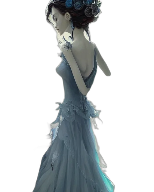 dress, jewelry, crown, staff transparent PNG cut-out