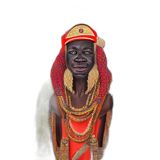 mask, jewelry, crown, staff transparent PNG cut-out
