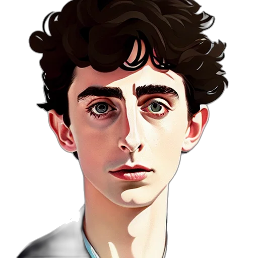 face, cartoon, photorealistic, pixel art transparent PNG cut-out