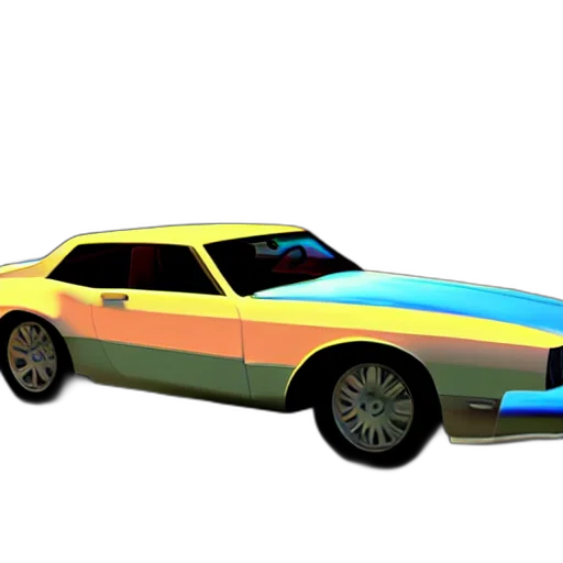 car, 3d render, concept art, pixel art transparent PNG cut-out