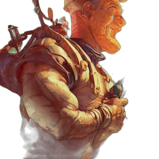 concept art, comic book art, fantasy art, cyberpunk transparent PNG cut-out