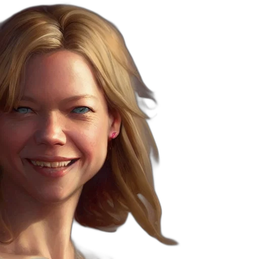 face, photorealistic, concept art, 3d render transparent PNG cut-out