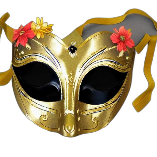 mask, crown, jewelry, flower transparent PNG cut-out