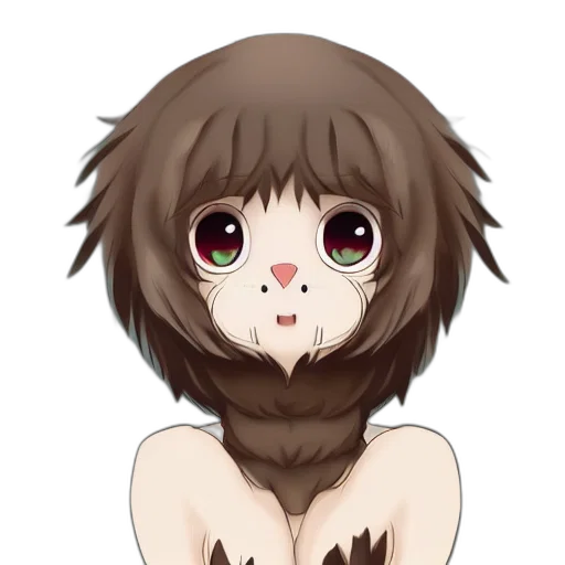 creature, face, hair, mask transparent PNG cut-out