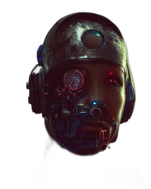 robot, mask, face, weapon transparent PNG cut-out